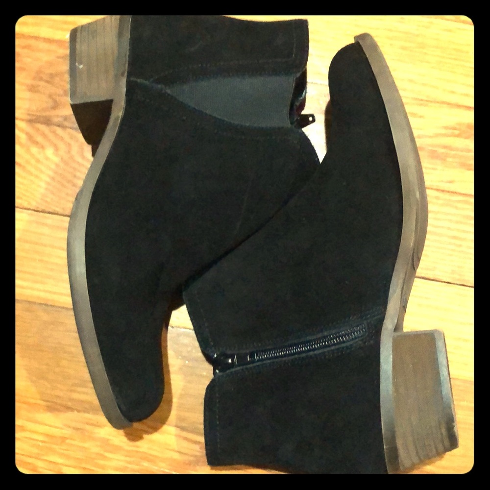 Black suede booties! New never worn.